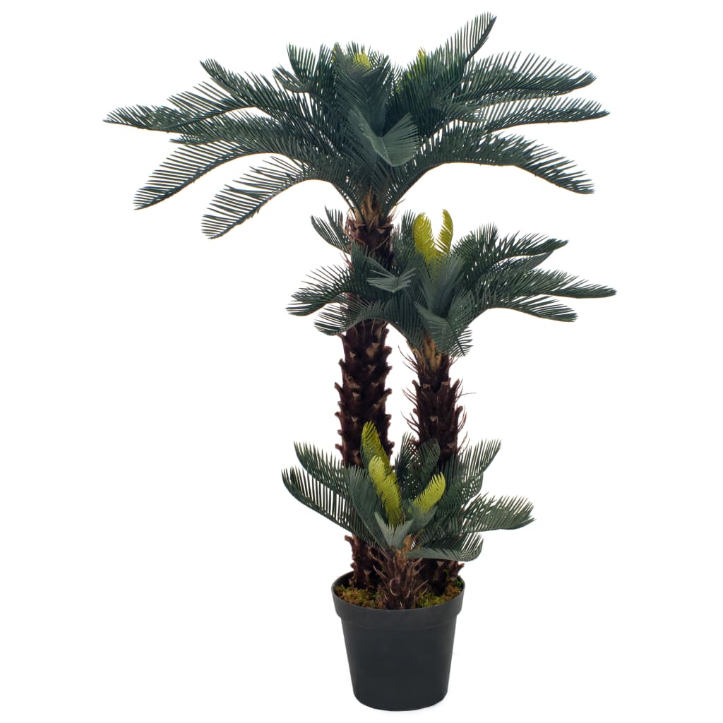 Artificial Plant Cycas Palm with Pot Green 125 cm