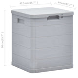 Garden Storage Box 90 L Light Grey