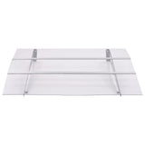 Door Canopy Silver and Transparent 150x90 cm PET