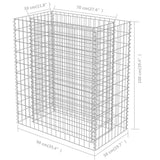 Gabion Raised Bed Galvanised Steel 90x50x100 cm