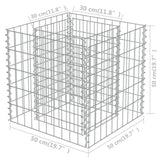 Gabion Raised Bed Galvanised Steel 50x50x50 cm