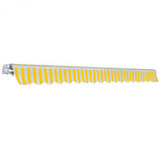 Folding Awning Manual Operated 600 cm Yellow/White