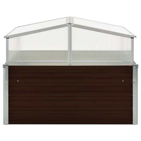 Greenhouse Brown 100x100x85 cm Galvanised Steel