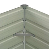 Raised Garden Bed Brown 100x100x77 cm Galvanised Steel