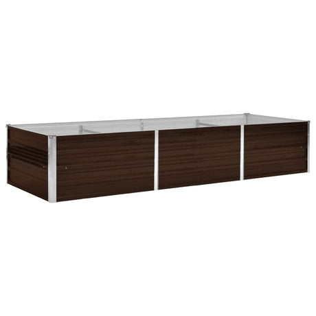 Garden Raised Bed Brown 240x80x45 cm Galvanised Steel