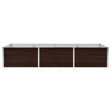 Garden Raised Bed Brown 240x80x45 cm Galvanised Steel
