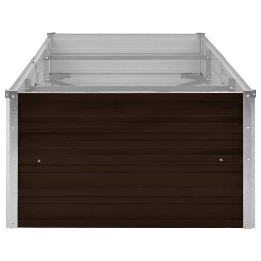 Garden Raised Bed Brown 240x80x45 cm Galvanised Steel