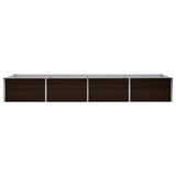 Garden Raised Bed Brown 320x80x45 cm Galvanised Steel