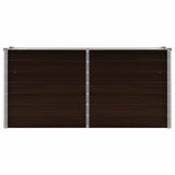 Garden Raised Bed Brown 160x40x77 cm Galvanised Steel