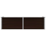 Garden Raised Bed Brown 160x40x45 cm Galvanised Steel