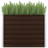 Garden Raised Bed Brown 100x40x77 cm Galvanised Steel