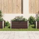 Garden Raised Bed Brown 100x40x45 cm Galvanised Steel