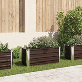 Garden Raised Bed Brown 100x40x45 cm Galvanised Steel