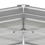 Garden Raised Bed Brown 129x129x77 cm Galvanised Steel