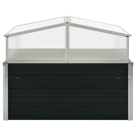 Greenhouse Anthracite 100x100x77 cm Galvanised Steel