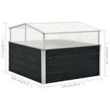 Greenhouse Anthracite 100x100x77 cm Galvanised Steel