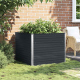 Raised Garden Bed Anthracite 100x100x77 cm Galvanised Steel