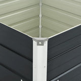 Raised Garden Bed Anthracite 100x100x77 cm Galvanised Steel