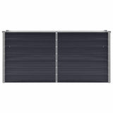 Garden Raised Bed Anthracite 160x40x77 cm Galvanised Steel