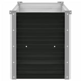 Garden Raised Bed Anthracite 160x40x45 cm Galvanised Steel