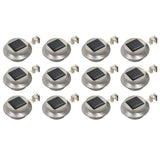 Outdoor Solar Lamps 12 pcs LED Round 12 cm White