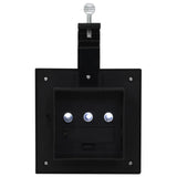 Outdoor Solar Lamps 12 pcs LED Square 12 cm Black