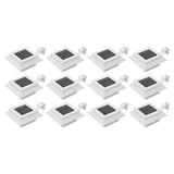 Outdoor Solar Lamps 12 pcs LED Square 12 cm White