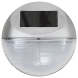 Outdoor Solar Wall Lamps LED 24 pcs Round Silver