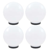 LED Bowl Lamps 4 pcs Spherical 25 cm PMMA