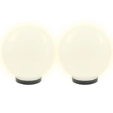 LED Bowl Lamps 4 pcs Spherical 25 cm PMMA