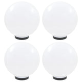 LED Bowl Lamps 4 pcs Spherical 30 cm PMMA