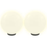 LED Bowl Lamps 4 pcs Spherical 30 cm PMMA