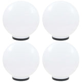 LED Bowl Lamps 4 pcs Spherical 40 cm PMMA