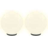LED Bowl Lamps 4 pcs Spherical 40 cm PMMA