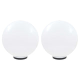 LED Bowl Lamps 2 pcs Spherical 50 cm PMMA