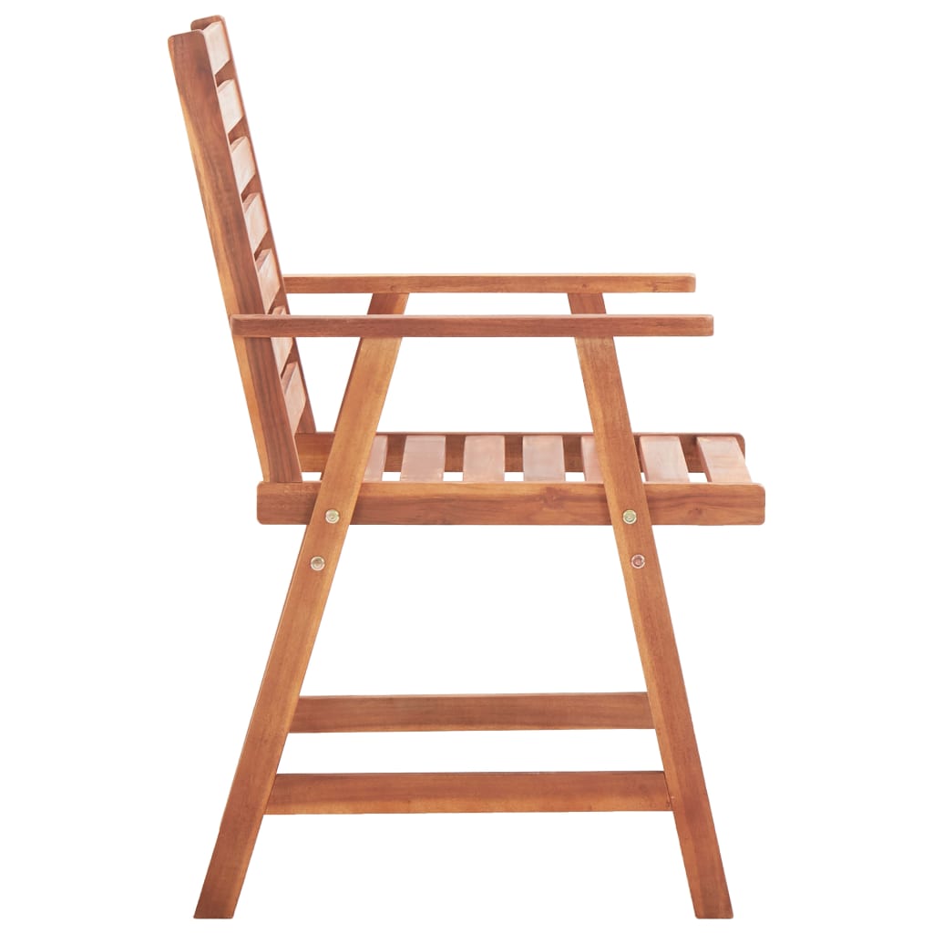 Outdoor Dining Chairs 3 pcs Solid Acacia Wood