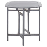 Garden Table Grey 120x70x74 cm Solid Acacia Wood