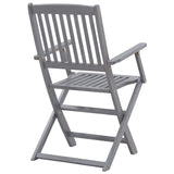 Folding Outdoor Chairs 2 pcs Solid Acacia Wood