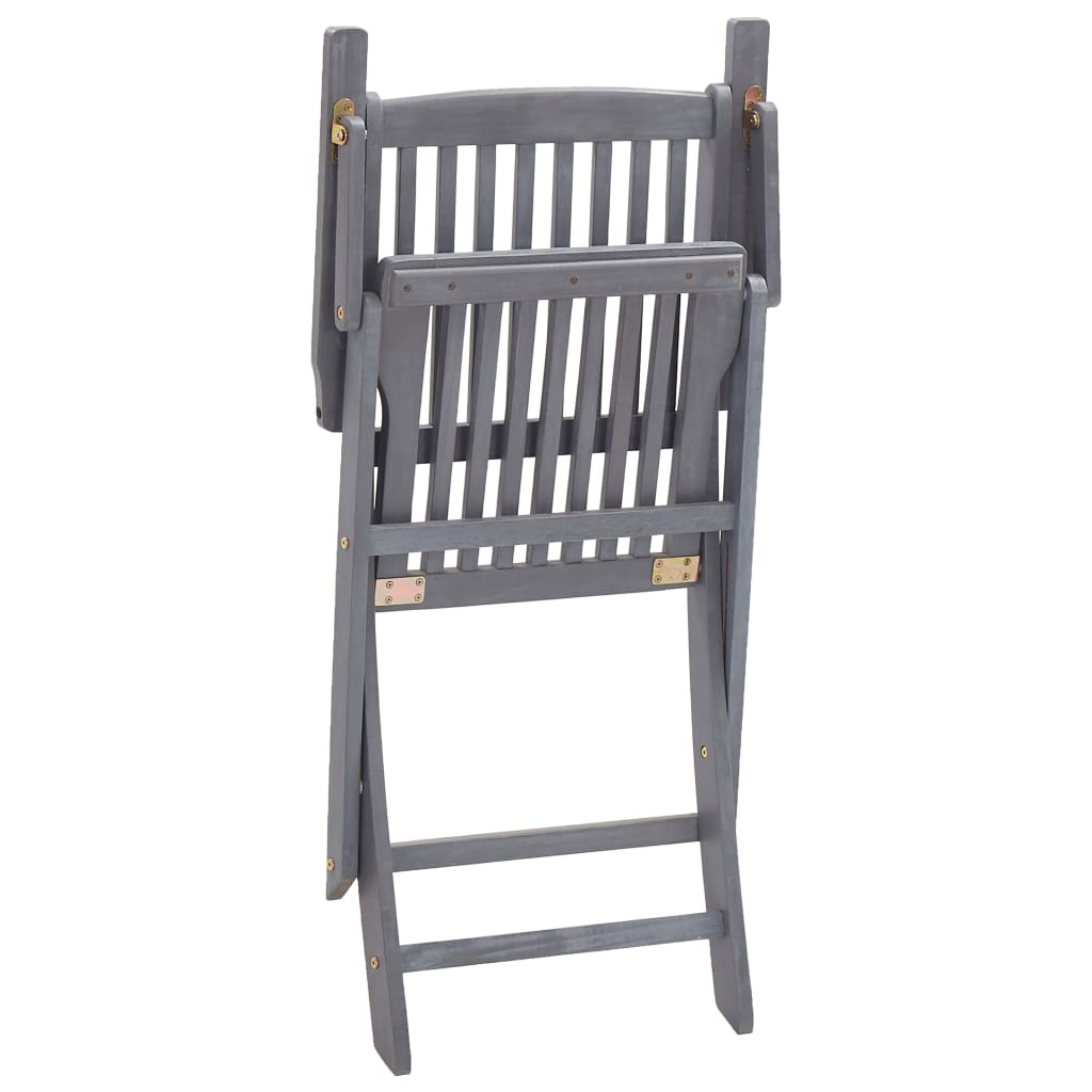 Folding Outdoor Chairs 2 pcs Solid Acacia Wood