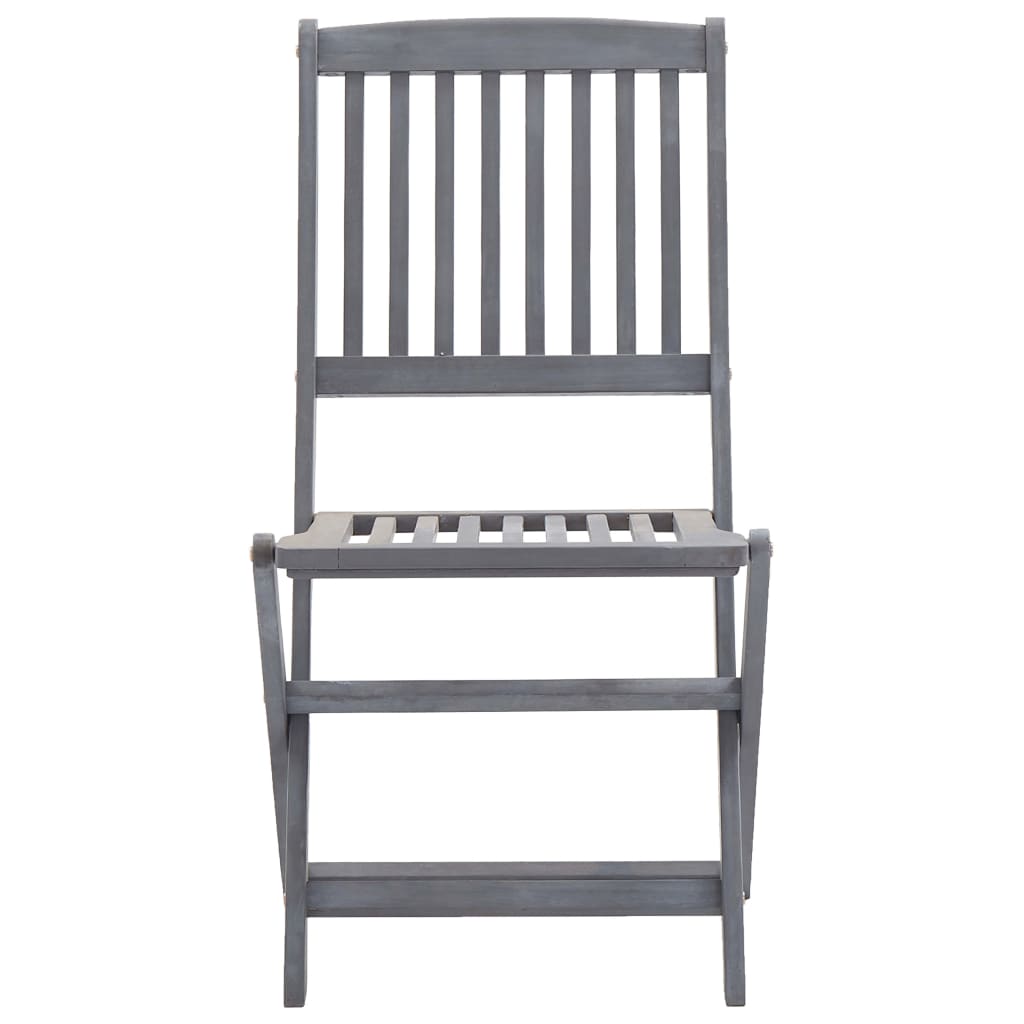 Folding Outdoor Chairs 2 pcs Solid Acacia Wood