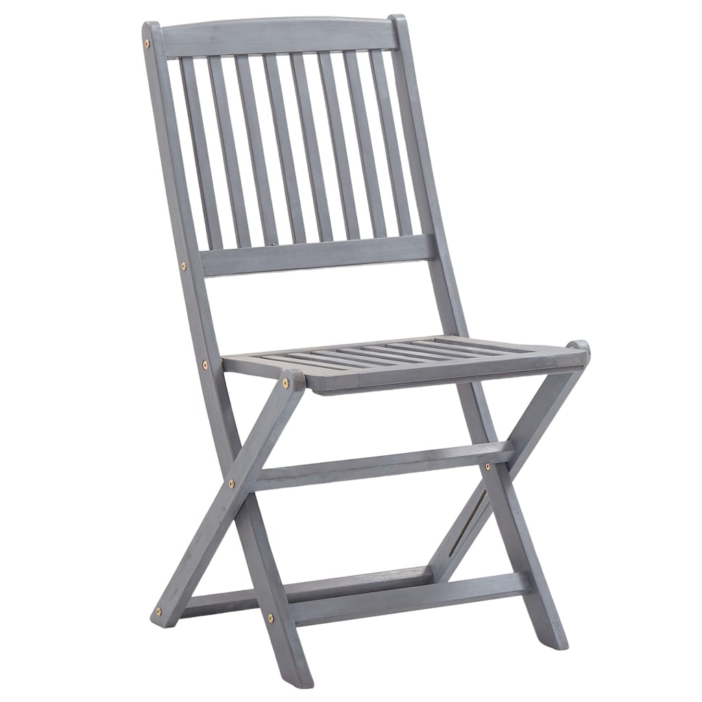 Folding Outdoor Chairs 4 pcs Solid Acacia Wood