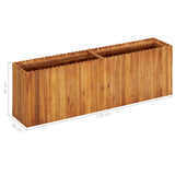 Garden Raised Bed 150x30x50 cm Solid Acacia Wood