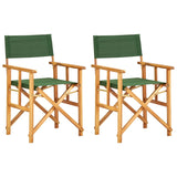 Director's Chairs 2 pcs Solid Acacia Wood Green