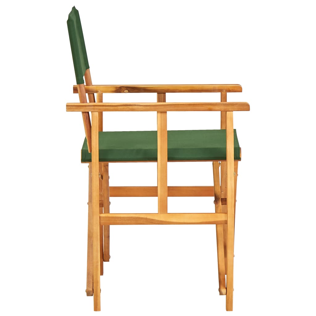 Director's Chairs 2 pcs Solid Acacia Wood Green