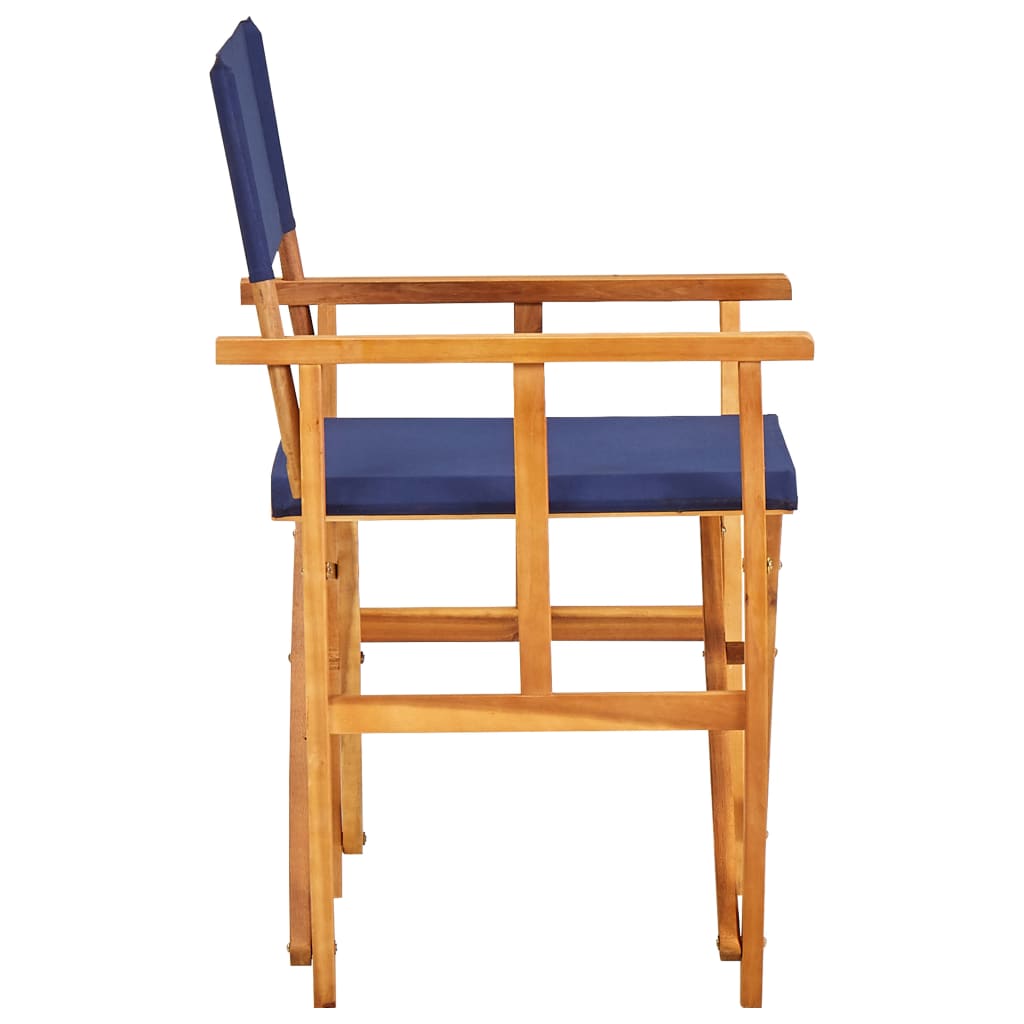 Director's Chair Solid Acacia Wood Blue