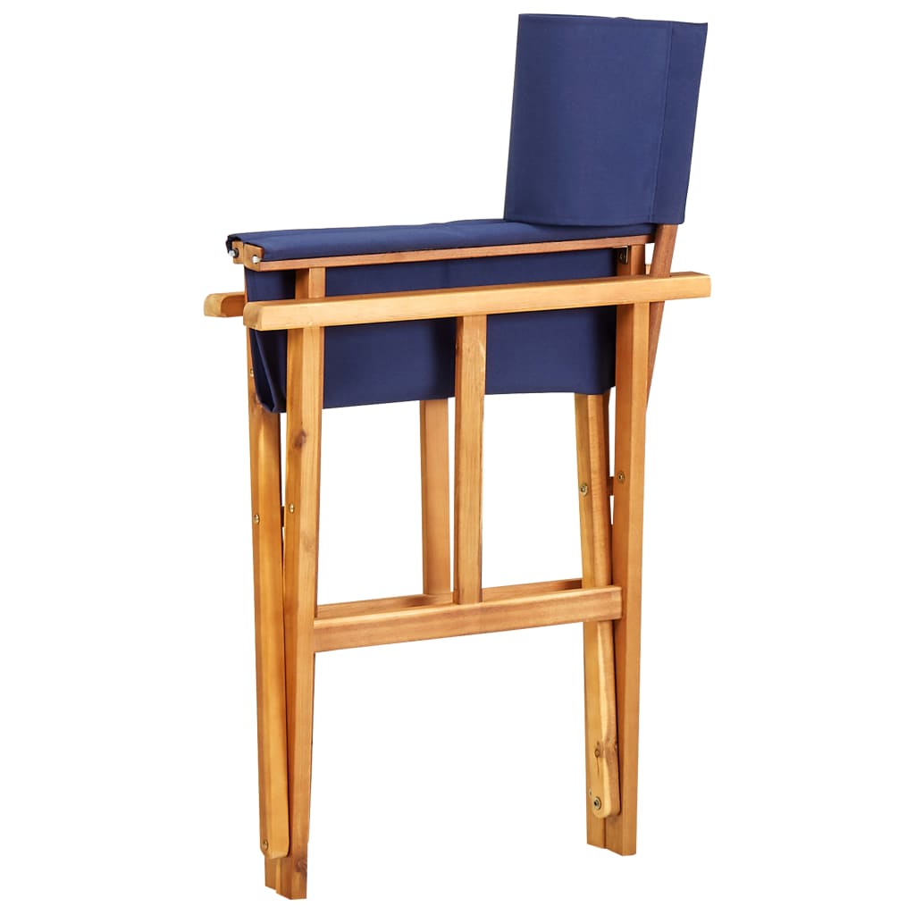 Director's Chair Solid Acacia Wood Blue