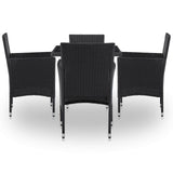 Furniture Set 5 pcs Black