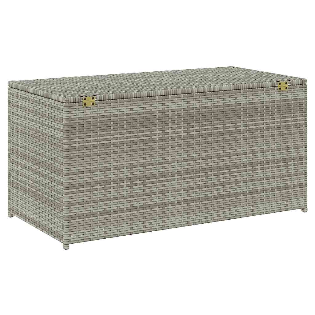 Garden Storage Box Poly Rattan 100x50x50 cm Grey
