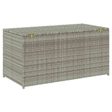 Garden Storage Box Poly Rattan 100x50x50 cm Grey