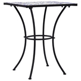 Mosaic Bistro Table Blue and White 60 cm Ceramic